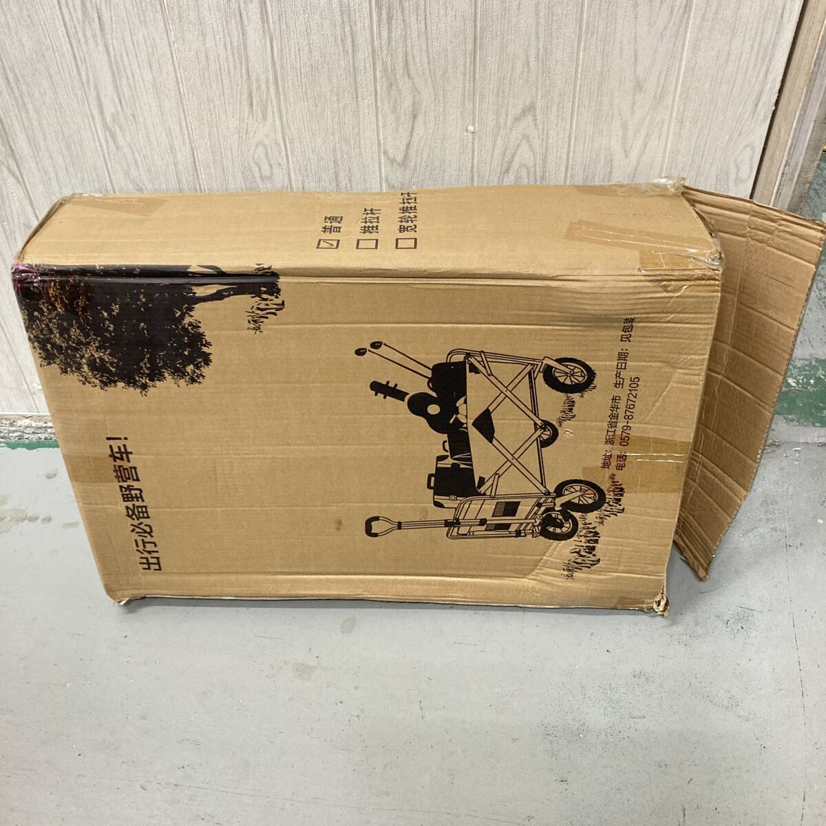 【美品】キャリーワゴン カート 折りたたみ式 耐荷重68kg 大容量 軽量 子供連れ キャンプ ピクニック アウトドア 台車 レジャー用品_画像8