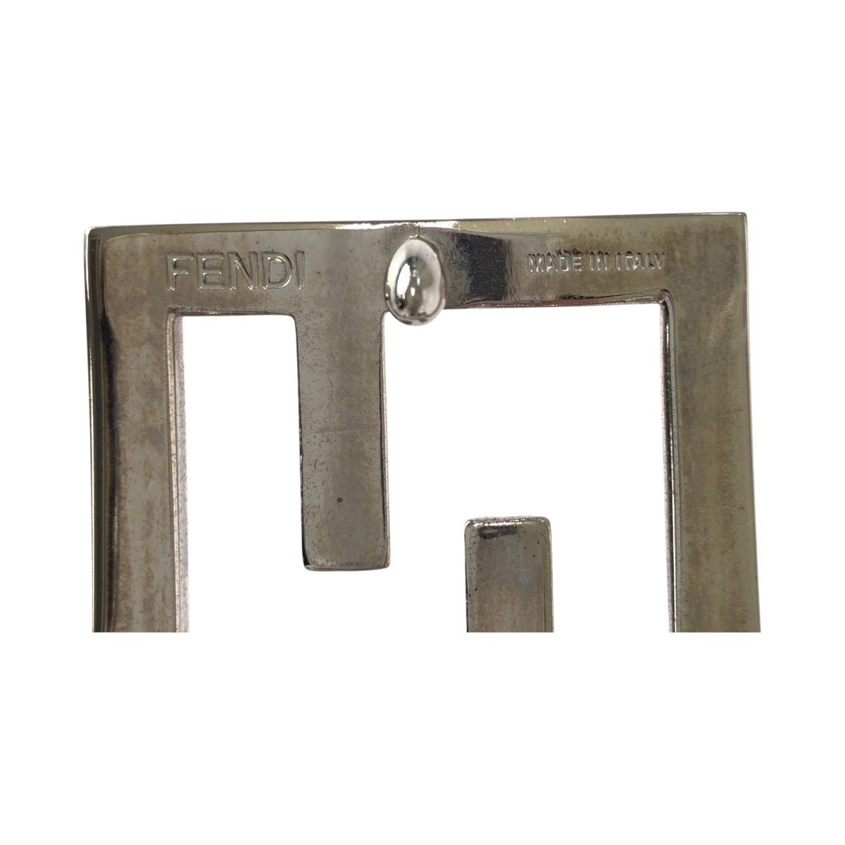  прекрасный товар FENDI Fendi FF Logo Zucca рисунок двусторонний ремень черный чёрный серебряный металлические принадлежности кожаный ремень мужской 505651