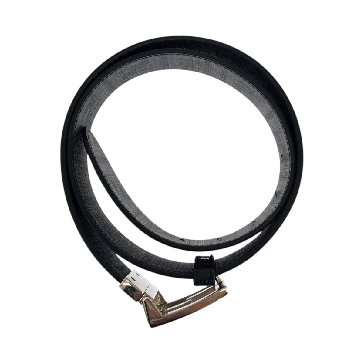  прекрасный товар FENDI Fendi FF Logo Zucca рисунок двусторонний ремень черный чёрный серебряный металлические принадлежности кожаный ремень мужской 505651