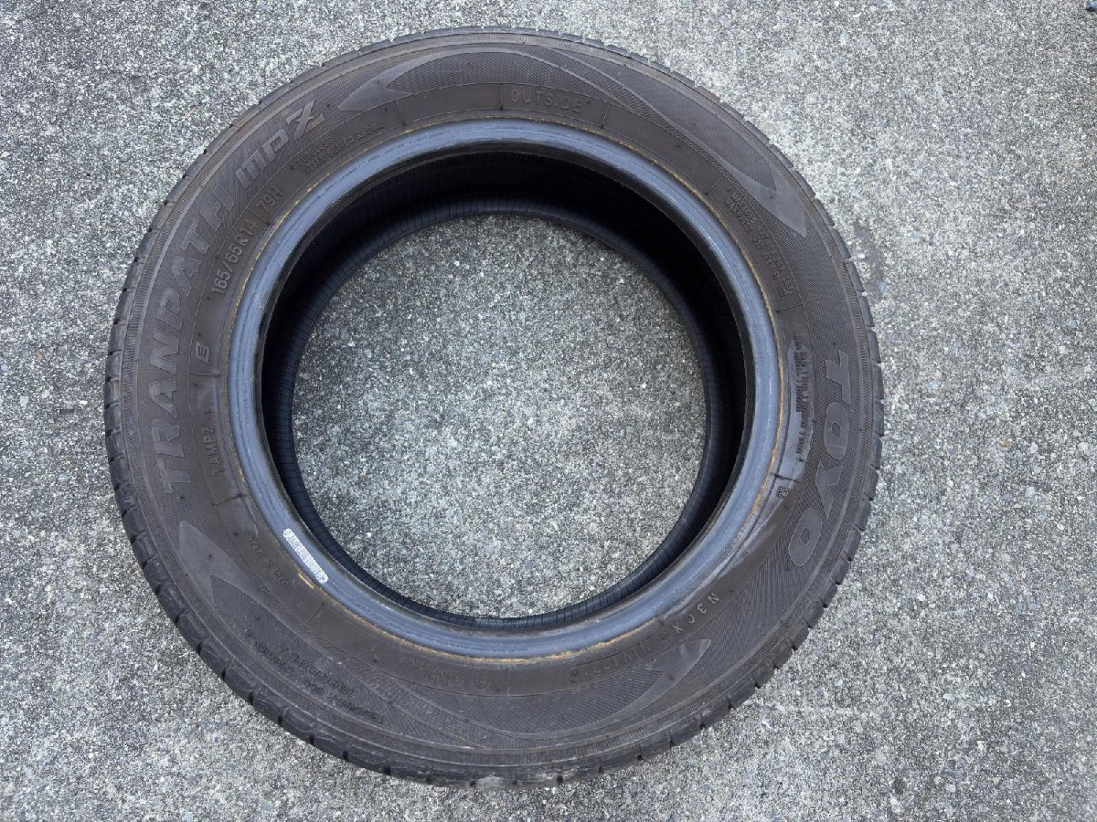 251021-タ7 送料無料 TOYO TRANPATH mpZ 165/65R14 2021年 バリ山1本のみ_画像1