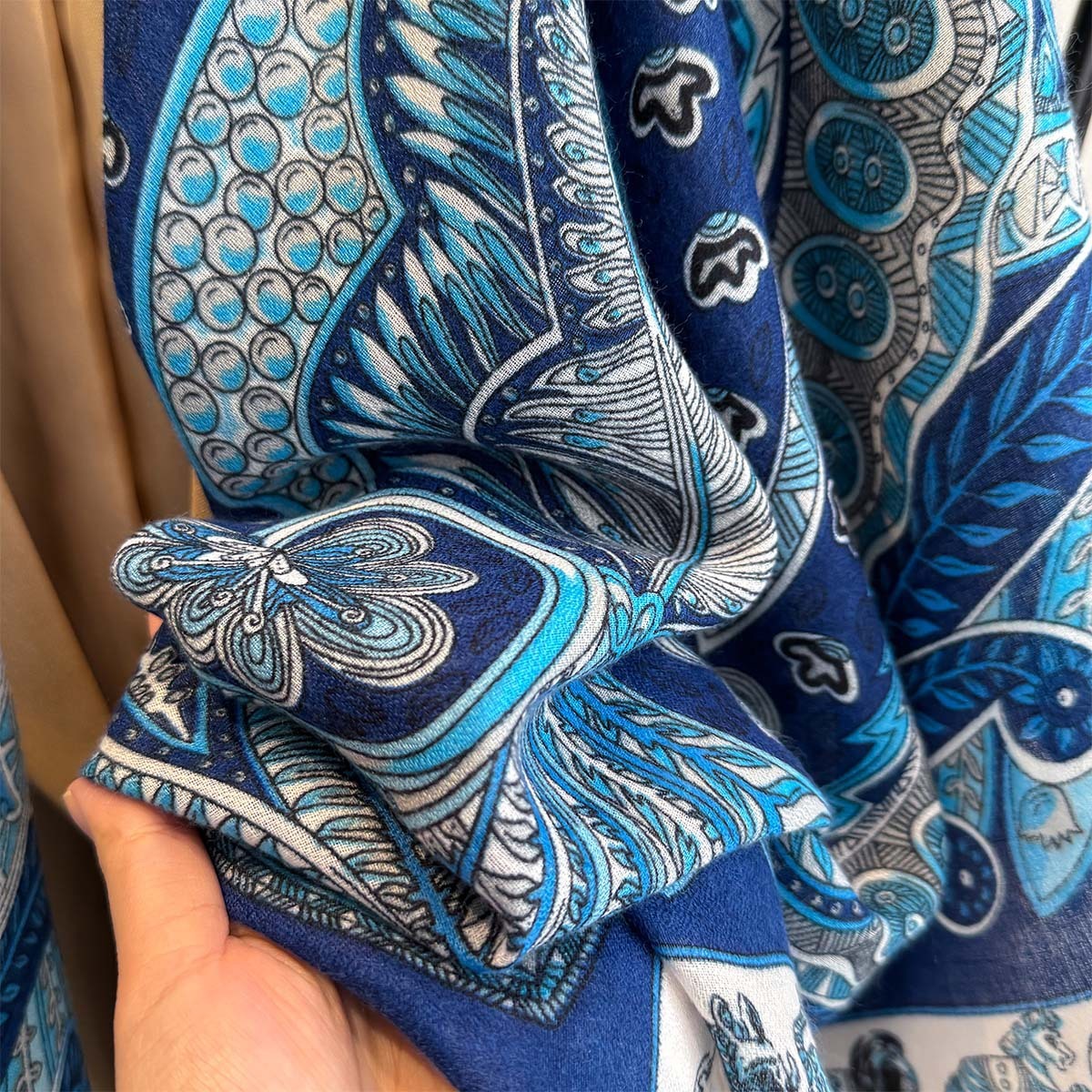 【J-15】新品 レディース ショール紫外線 マフラー大判 春 夏 秋 冬 用正方形 130×130cm冷房対策ストール_画像10