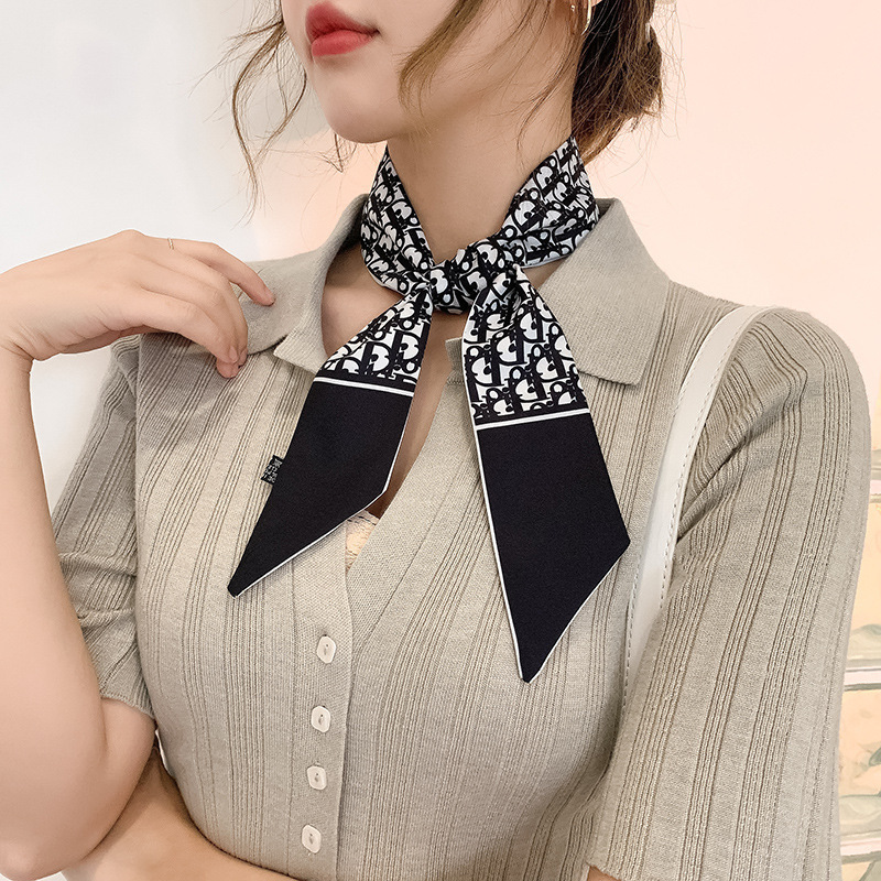 【BD-220】新品 ネックスカーフ ヘアクセサリー リボン結び バックスカーフ ブラック_画像2