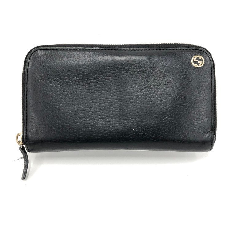 GUCCI グッチ インターロッキングG ラウンドファスナー長財布 449347・2067【DJAD9087】_画像1
