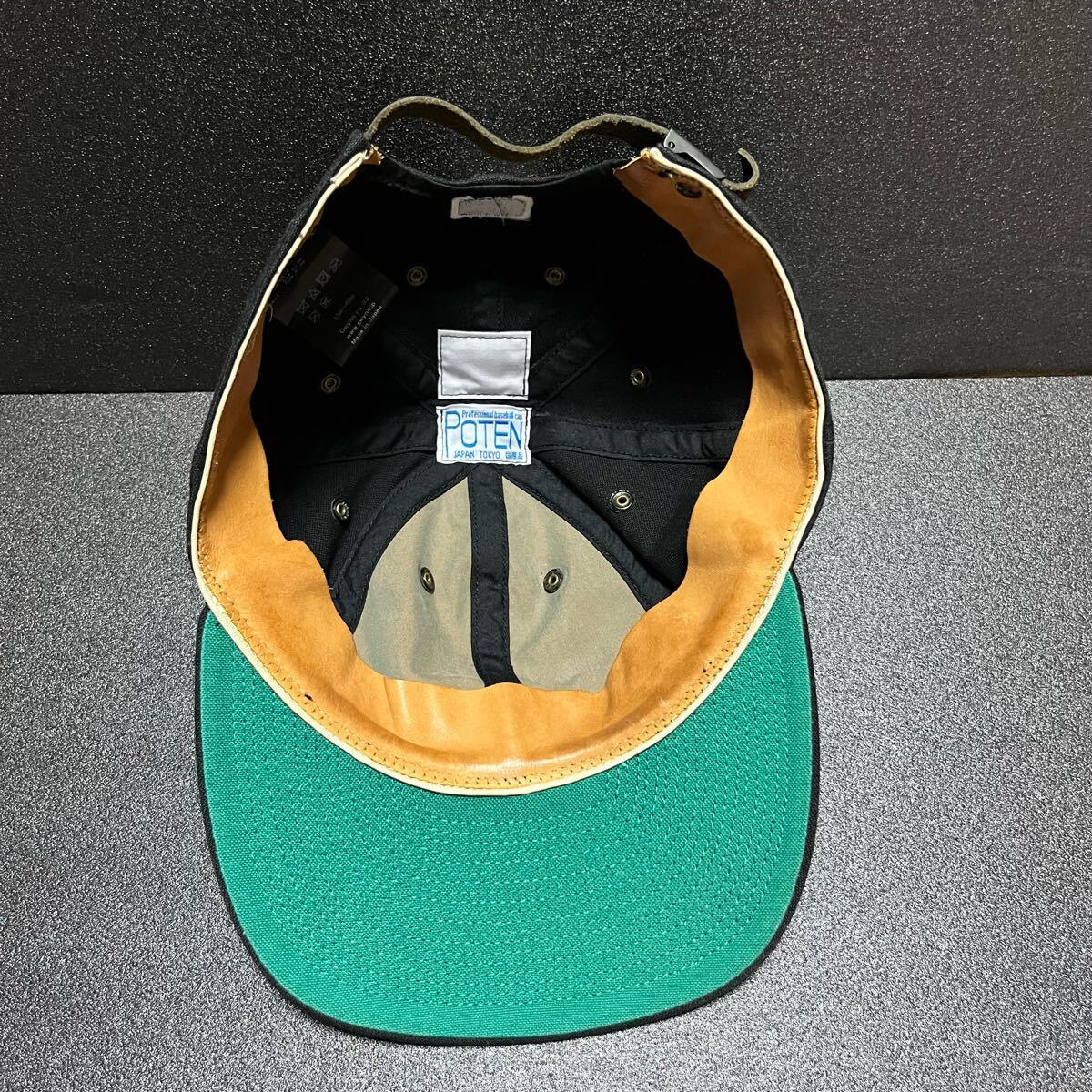 poten ポテン 刺繍キャップ ベースボールキャップ 廃盤品 値引可 日本製 レザーベルト ベースボールキャップ専門ブランド 野球帽_画像7