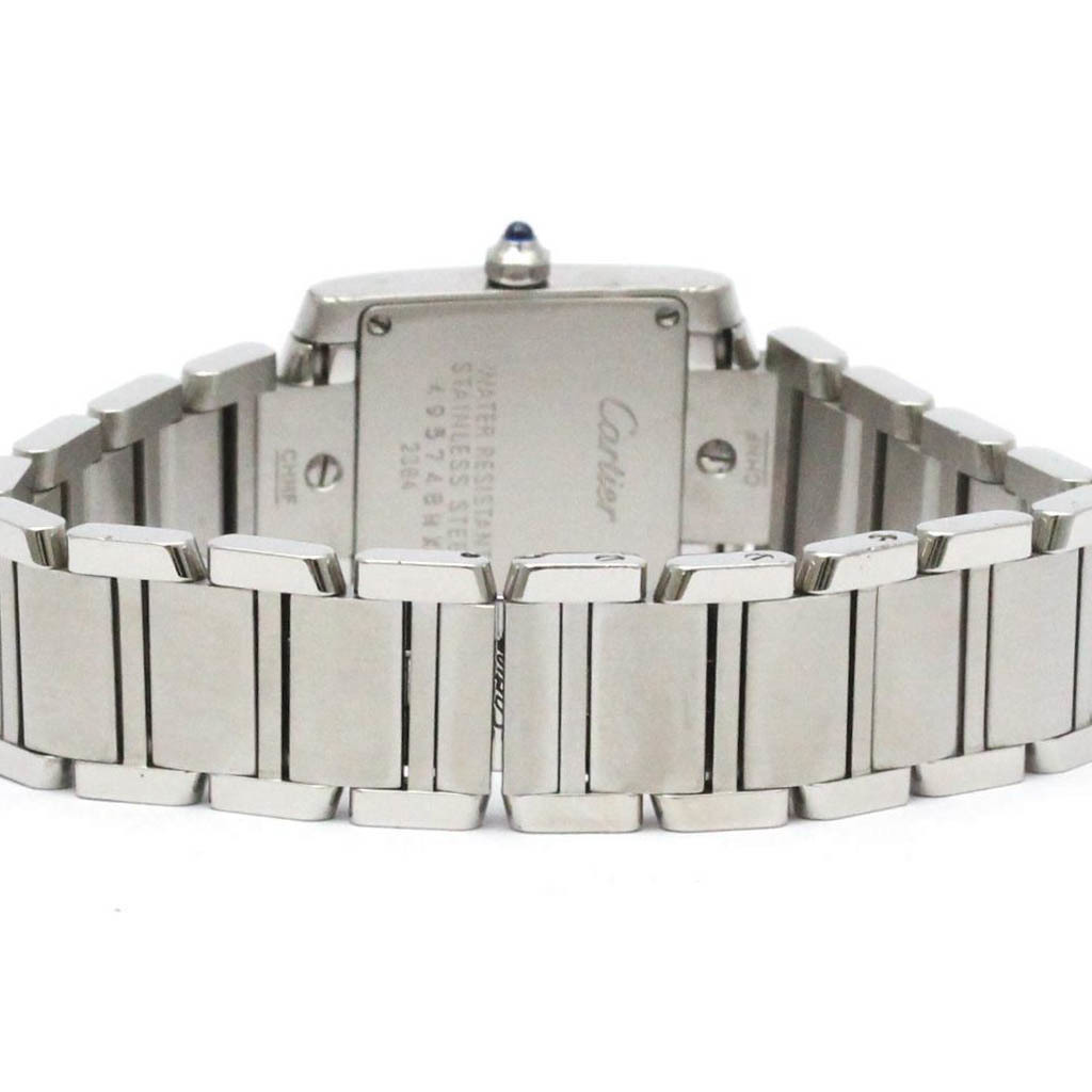 カルティエ タンクフランセーズ SM ブルーシェル文字盤 ステンレススチール クォーツ レディース 時計 W51034Q3_画像5