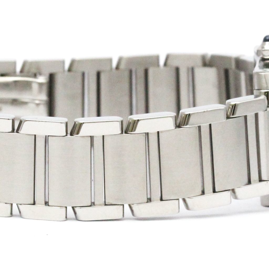 カルティエ タンクフランセーズ SM ブルーシェル文字盤 ステンレススチール クォーツ レディース 時計 W51034Q3_画像7