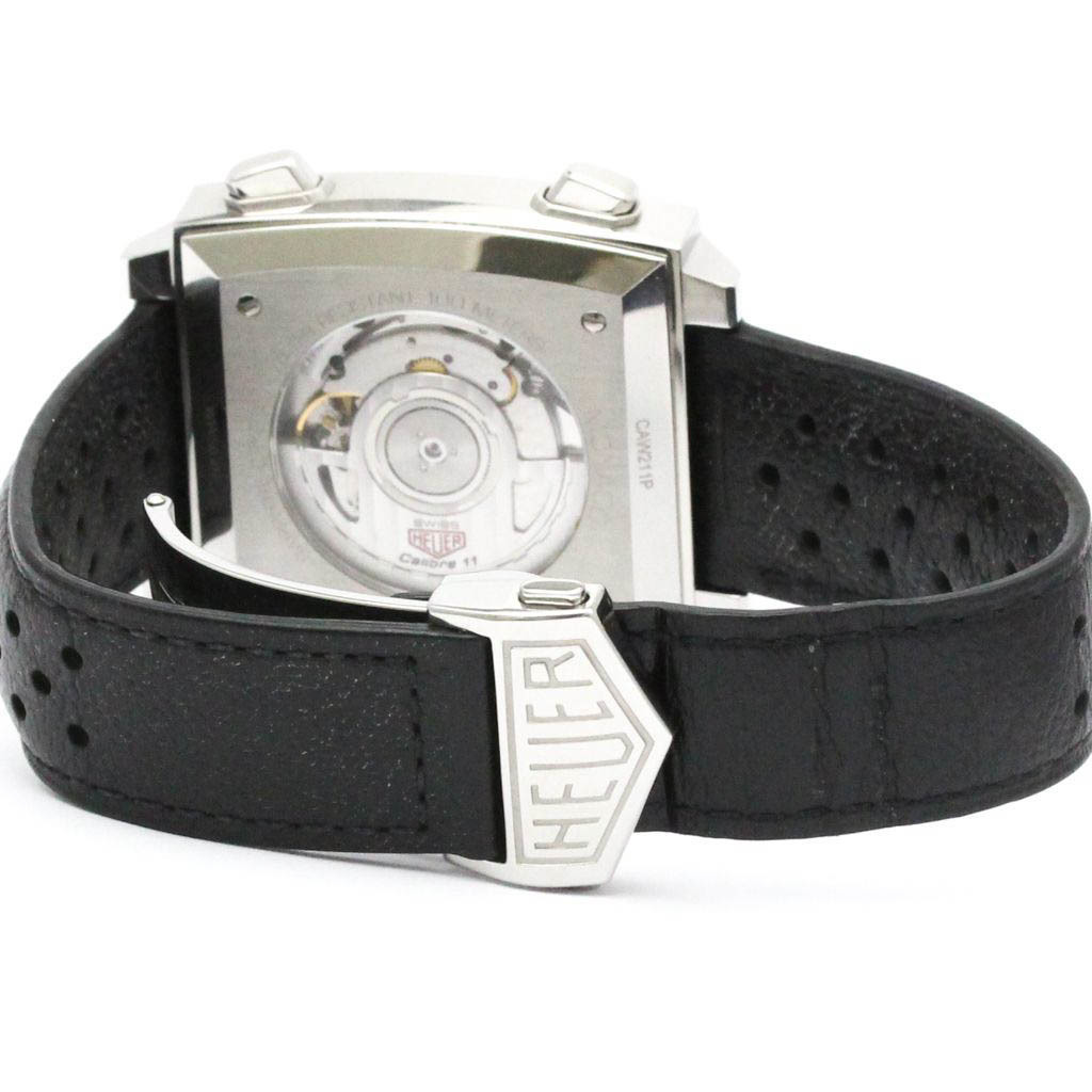 タグホイヤー (TAG HEUER) モナコ クロノグラフ キャリバー 11 スティーブマックィーン ステンレススチール レザー_画像5