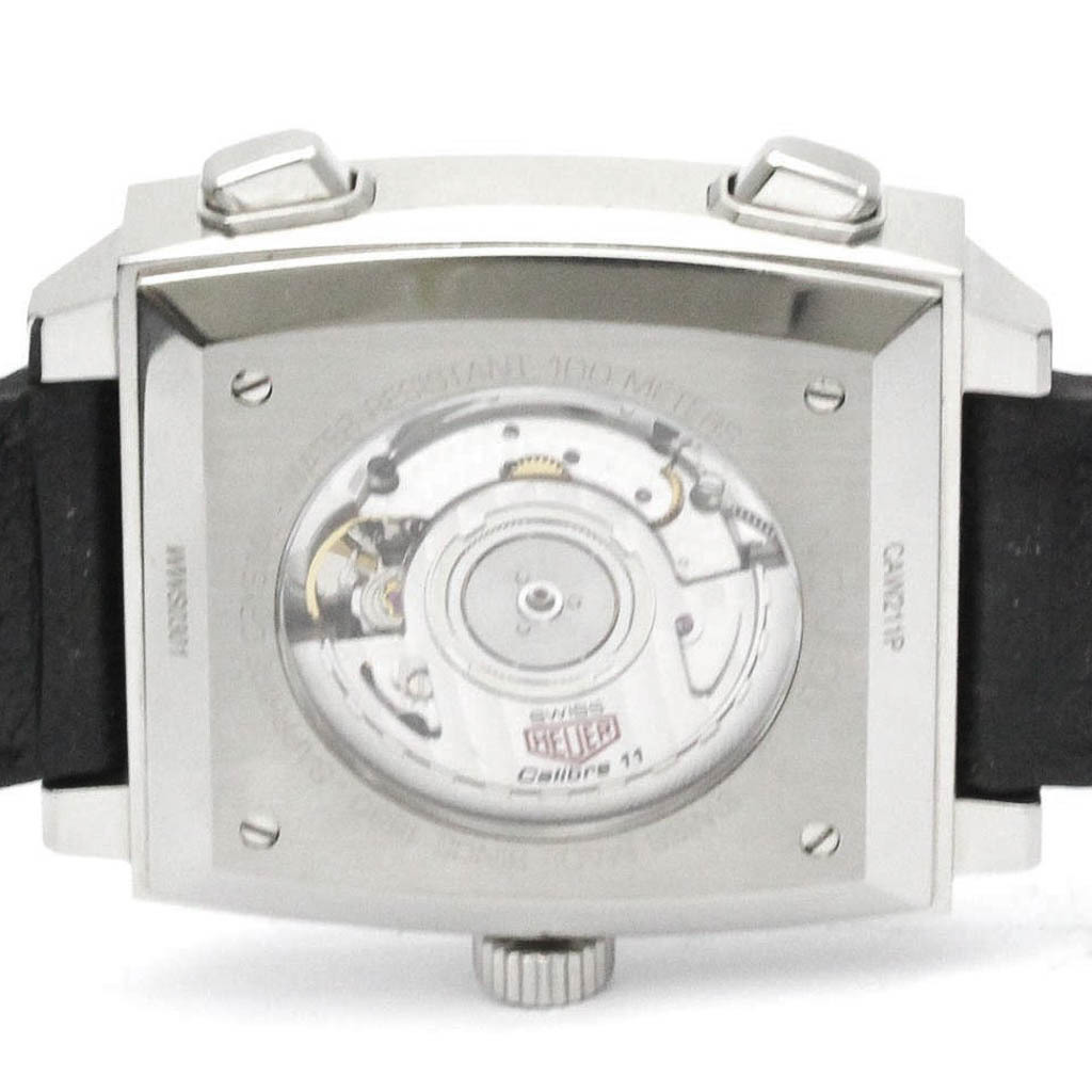 タグホイヤー (TAG HEUER) モナコ クロノグラフ キャリバー 11 スティーブマックィーン ステンレススチール レザー_画像6