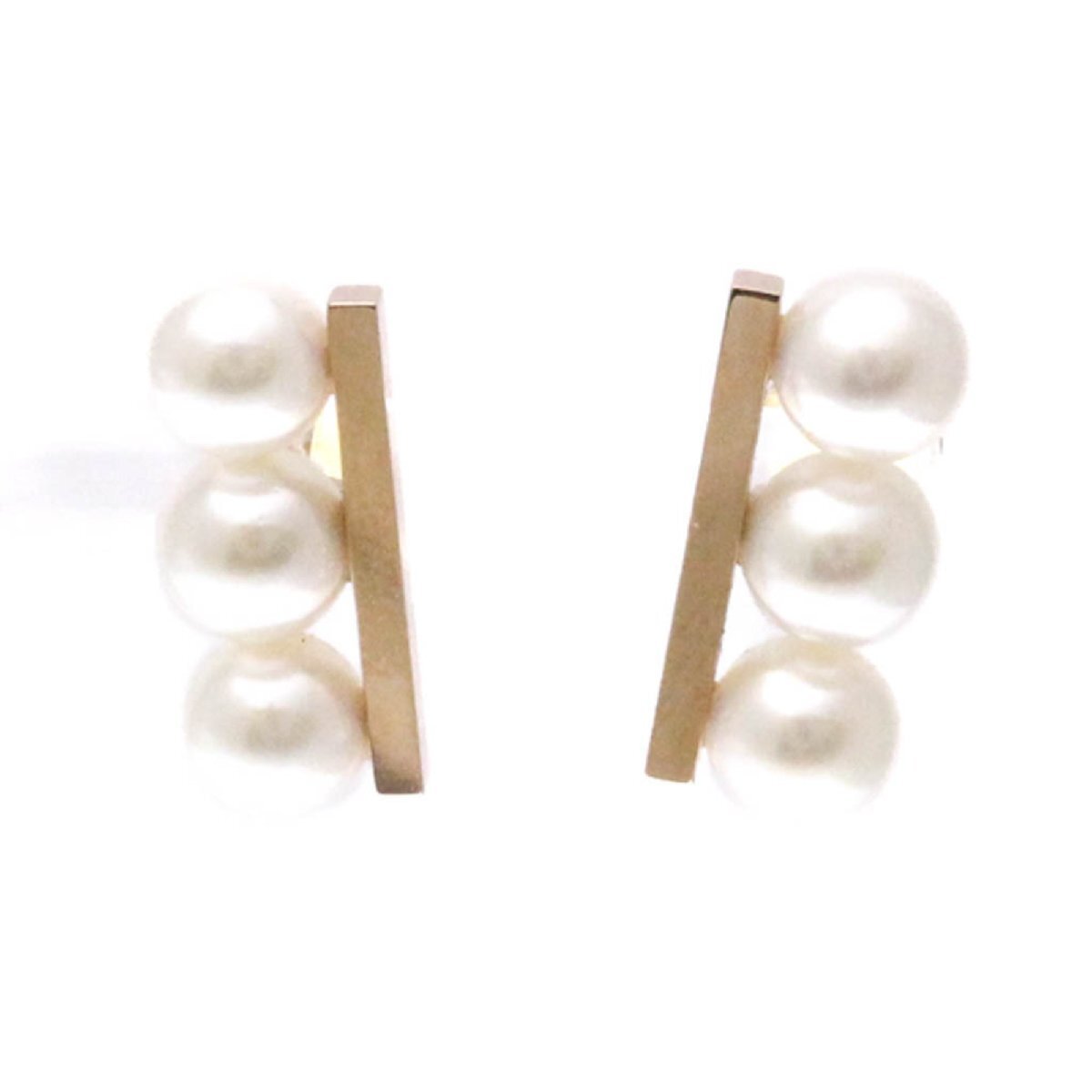 田崎真珠(TASAKI) バランス ネオ ピアス 真珠 K18ピンクゴールド(K18PG) スタッドピアス ピンクゴールド(PG)_画像1