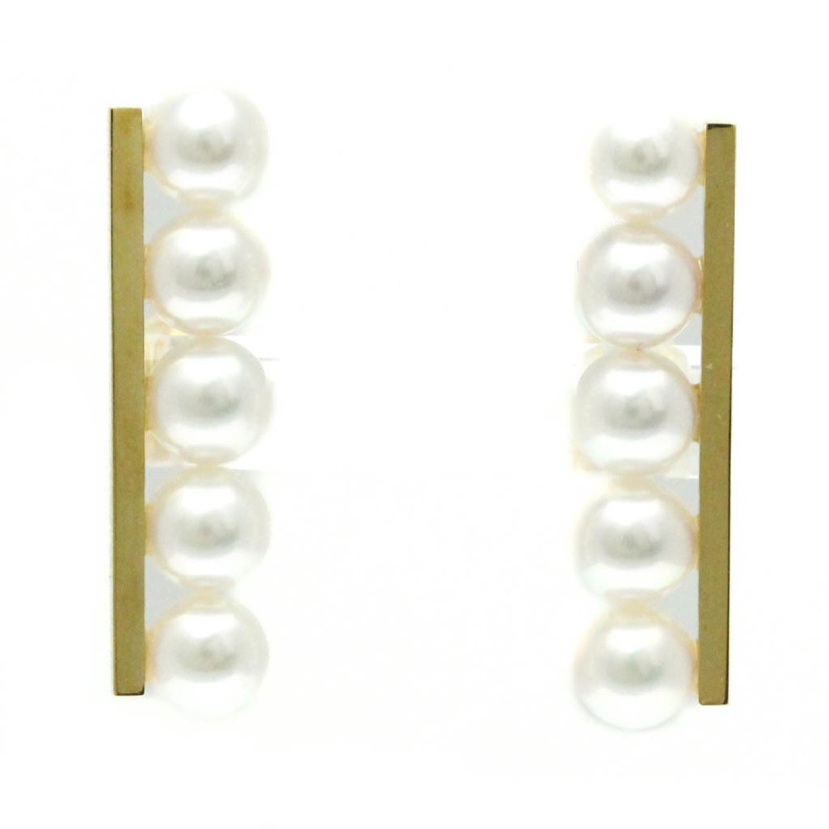 田崎真珠(TASAKI) バランス プラス ピアス 真珠 K18イエローゴールド(K18YG) スタッドピアス ゴールド_画像1