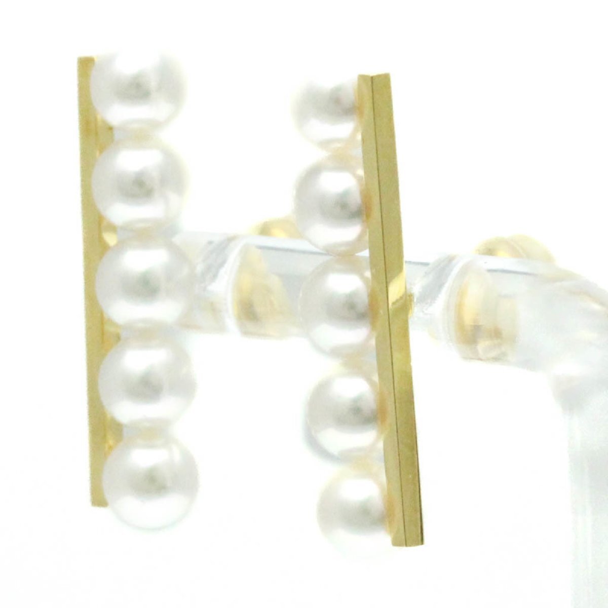 田崎真珠(TASAKI) バランス プラス ピアス 真珠 K18イエローゴールド(K18YG) スタッドピアス ゴールド_画像2