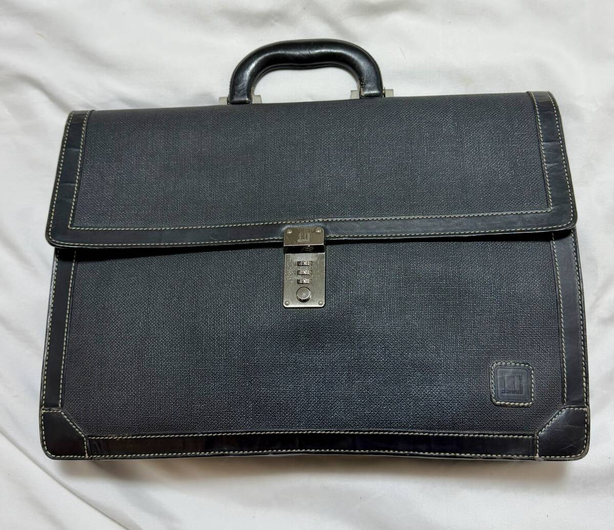 フランス製 dunhill ダンヒル ダイヤルロック ブリーフケース ビジネスバッグ 書類カバン A4入り _画像2