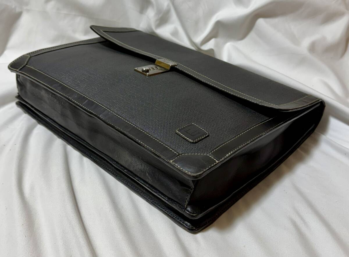 フランス製 dunhill ダンヒル ダイヤルロック ブリーフケース ビジネスバッグ 書類カバン A4入り _画像5