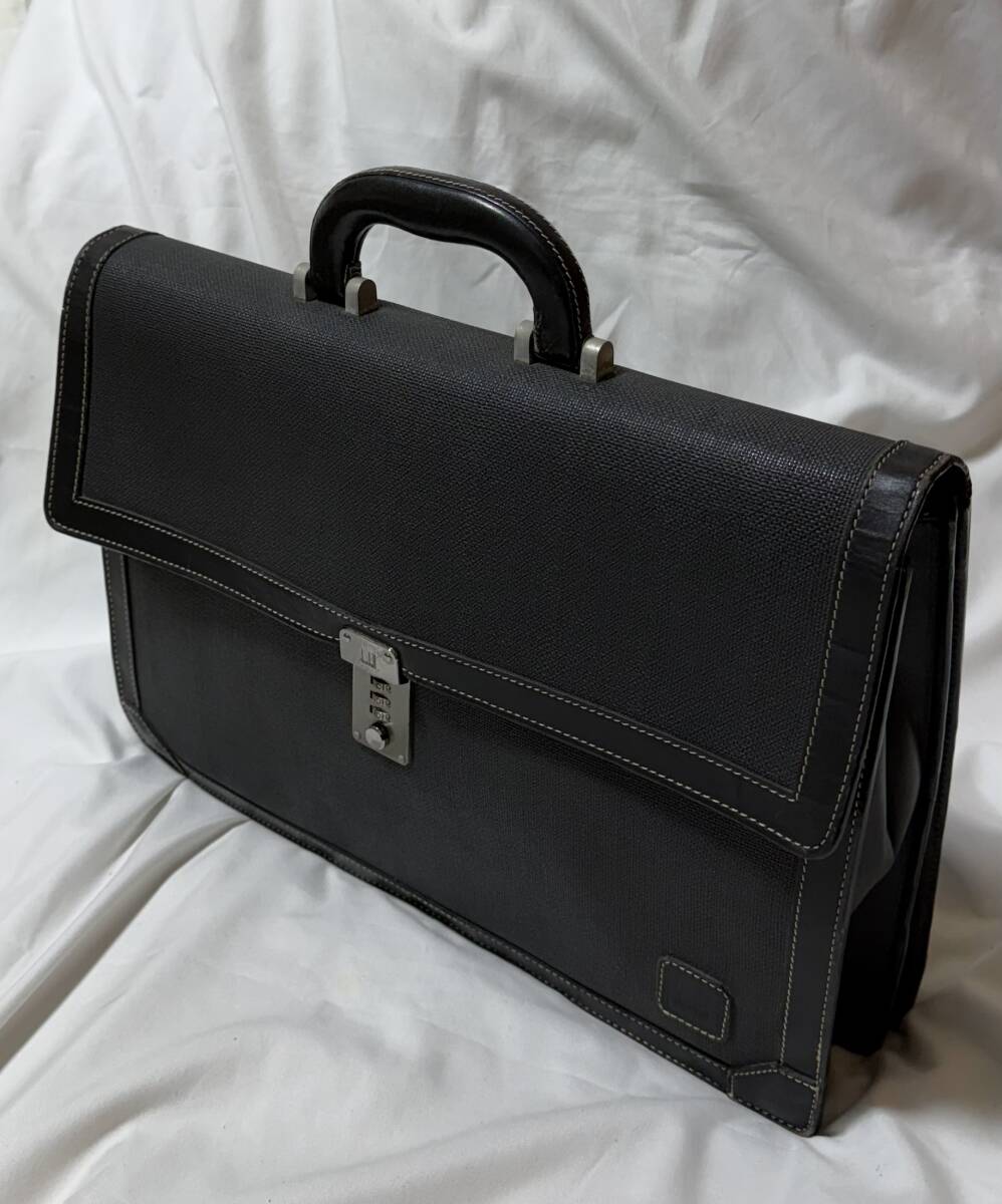 フランス製 dunhill ダンヒル ダイヤルロック ブリーフケース ビジネスバッグ 書類カバン A4入り _画像1