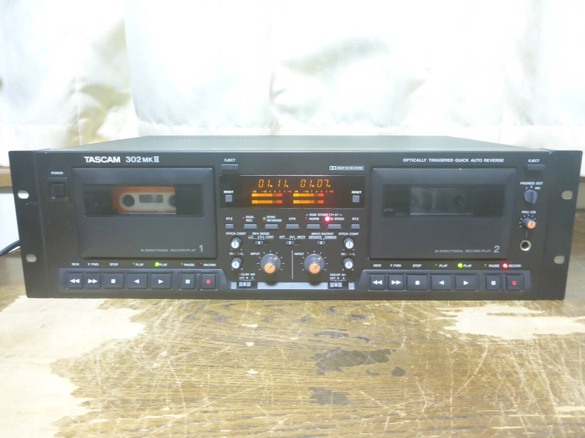 TASCAM　　302MKⅡ 業務用Wカセットレコーダー　タスカム_画像1