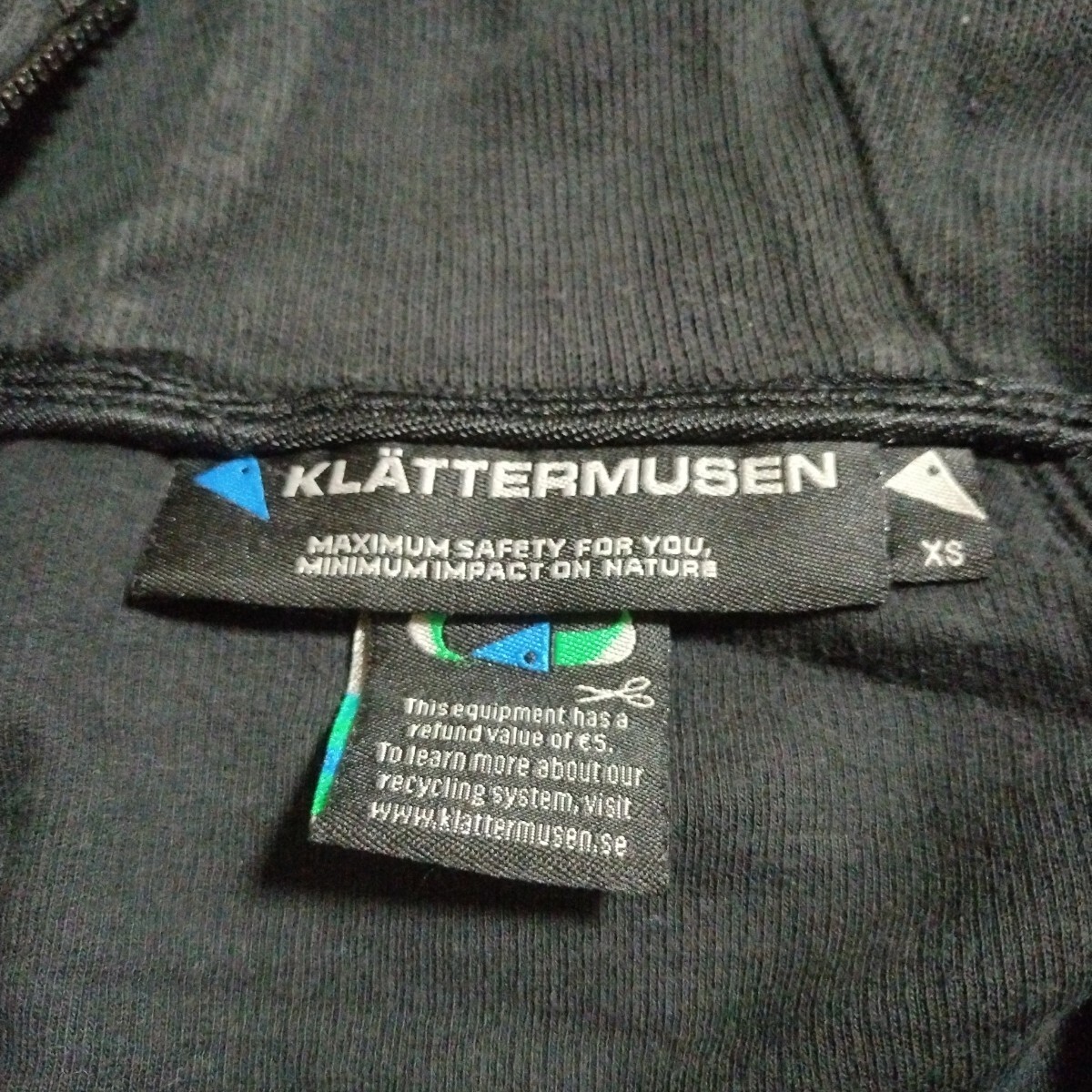 貴重 入手困難 正規品 クレッタルムーセン KLATTERMUSEN フードパーカー オーガニックコットン XS 黒 アメカジ アウトドア カジュアル _画像5