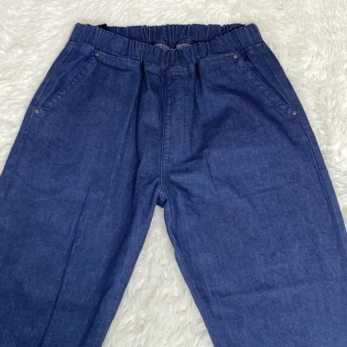 美品 Lee リー LM5807 イージーパンツ フリージー FLeeasy フリーサイズ LM5807 ストレッチパンツ STRECH ネイビー NAVY デニム DENIME_画像4