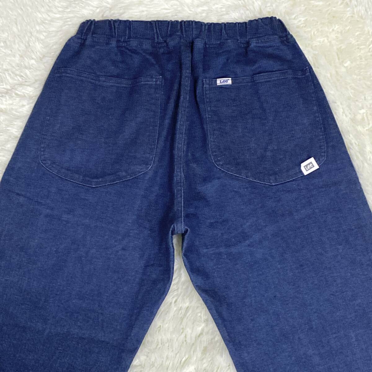 美品 Lee リー LM5807 イージーパンツ フリージー FLeeasy フリーサイズ LM5807 ストレッチパンツ STRECH ネイビー NAVY デニム DENIME_画像6