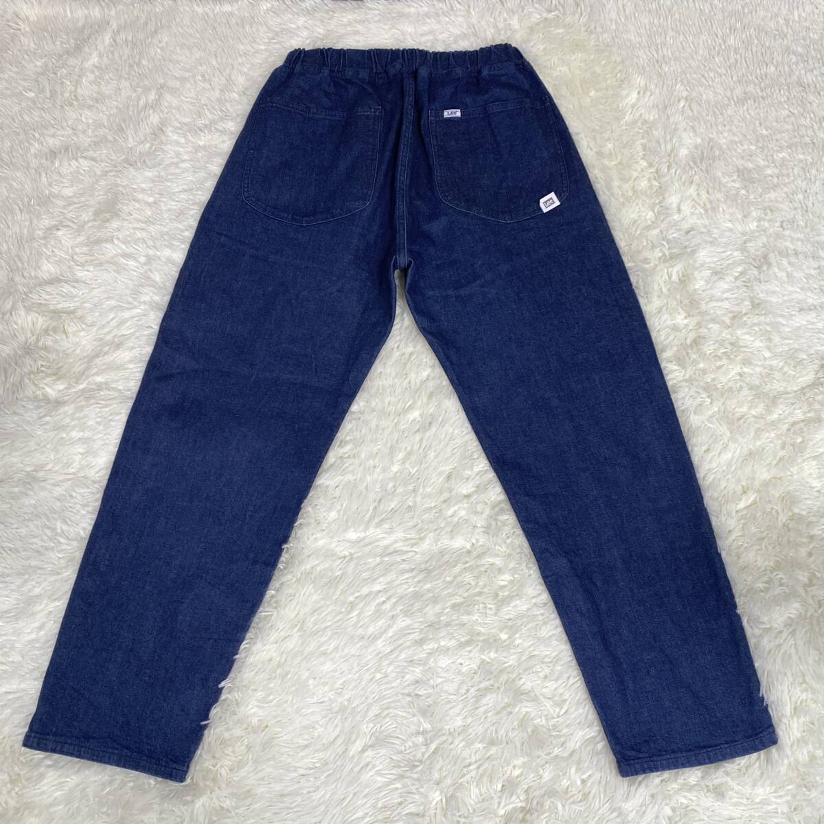美品 Lee リー LM5807 イージーパンツ フリージー FLeeasy フリーサイズ LM5807 ストレッチパンツ STRECH ネイビー NAVY デニム DENIME_画像5