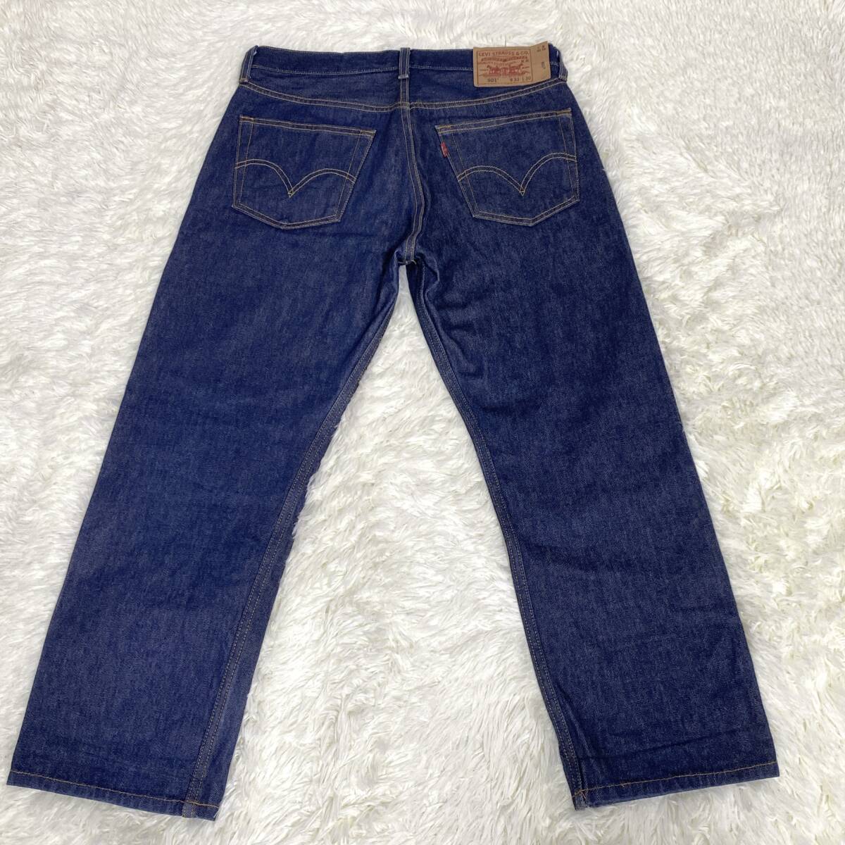 送料無料 良品 リーバイス Levi's 501 W33 メキシコ製 デニムパンツ ボタンフライ MEXICO 濃紺 ジーンズ 紙パッチ ジーパン アメカジ 古着_画像4