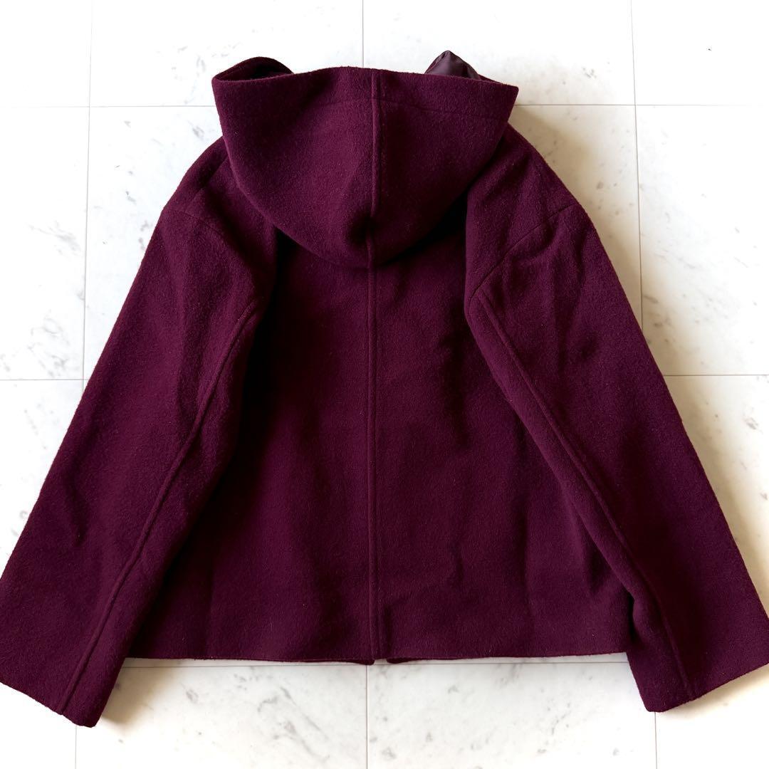 美品 マッキントッシュフィロソフィー ショートウールジャケット ボルドー 38_画像3