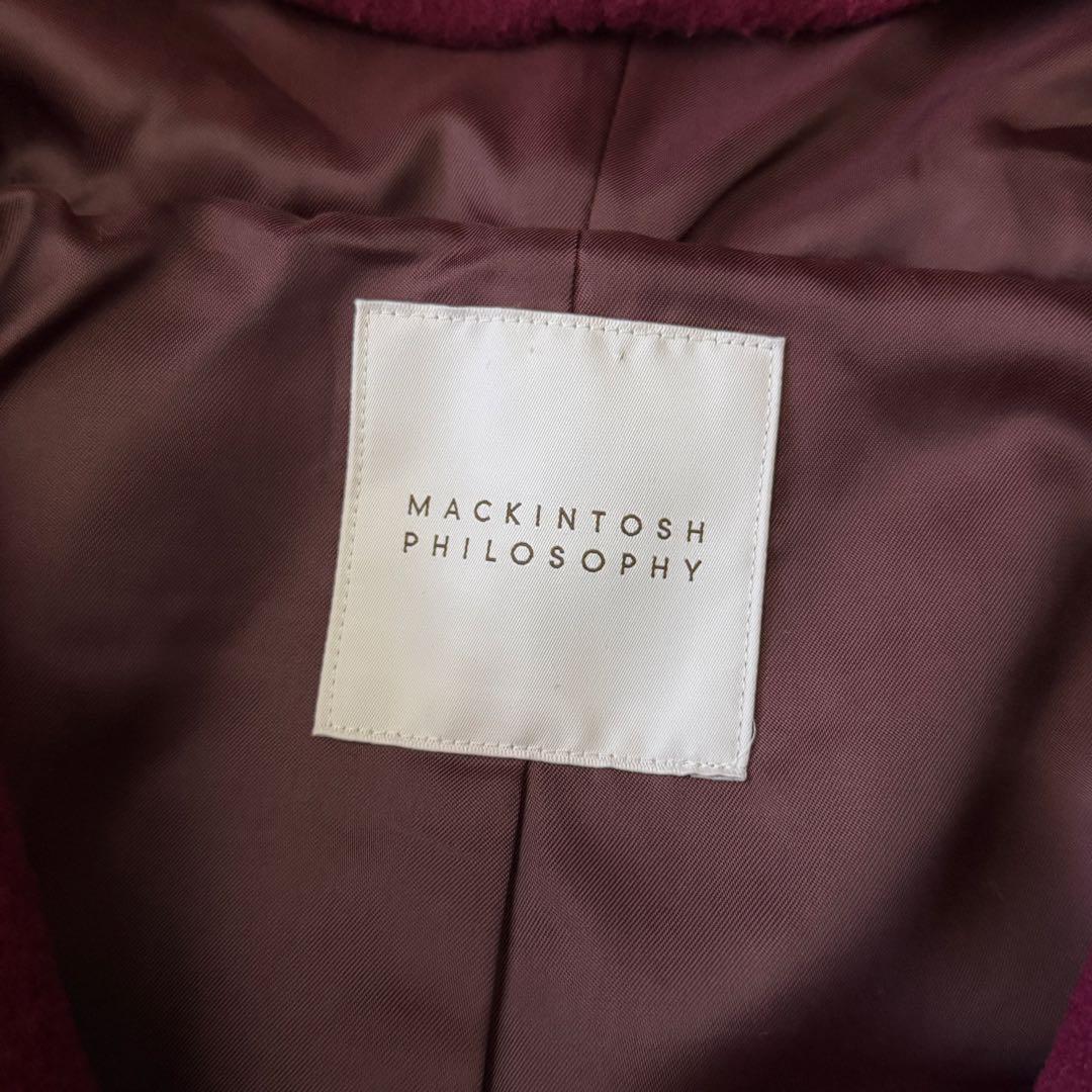 美品 マッキントッシュフィロソフィー ショートウールジャケット ボルドー 38_画像6