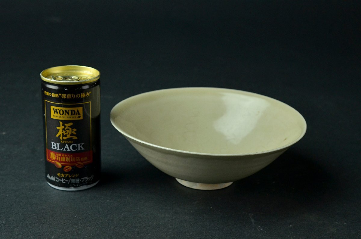 【YB】宋代青白磁陰刻鉢・碗・高台墨文字★中国古玩骨董の画像7