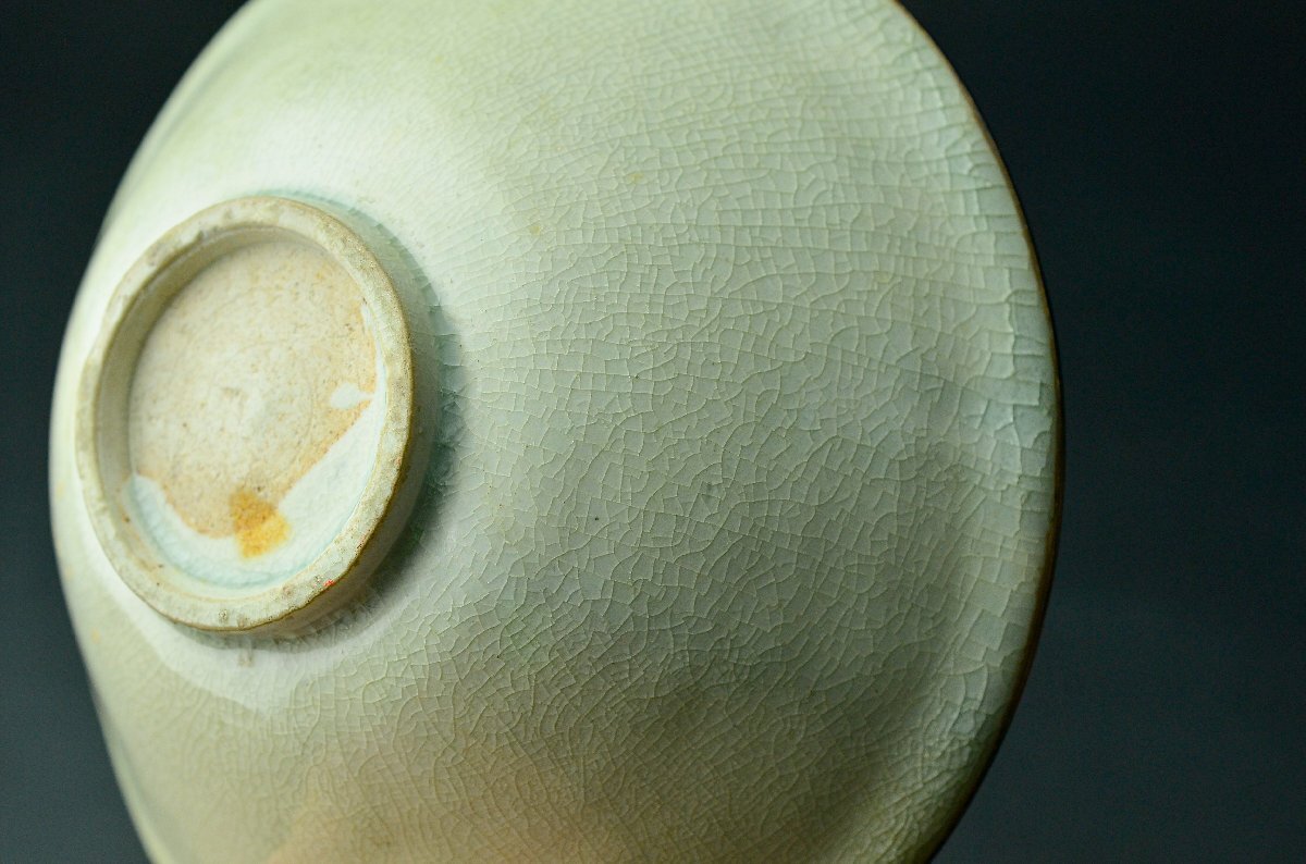 【YB】宋代青白磁陰刻銀覆輪花草紋碗・影青包銀刻花草紋鉢・桐箱付属 上りの良い作品。 ★中国南宋古玩骨董25Y913の画像7