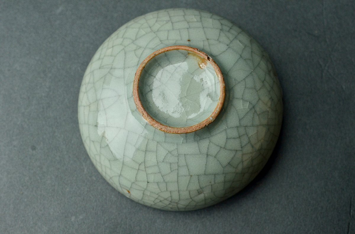 【YB】哥窯青磁杯・桐箱付属 ★中国酒器古玩骨董25Y985の画像7