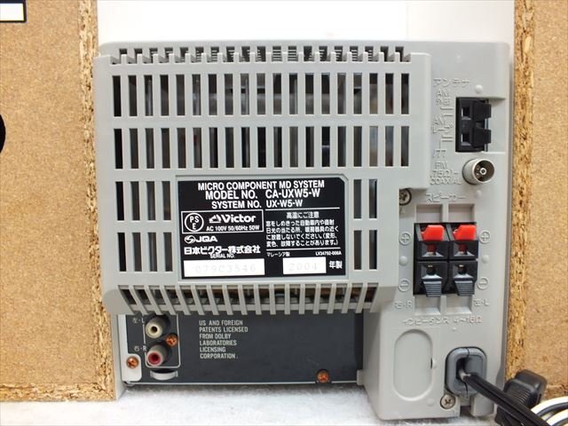 【01】Victor ビクター UX-W5-W ミニコンポ 中古 現状品 251001A2579の画像7