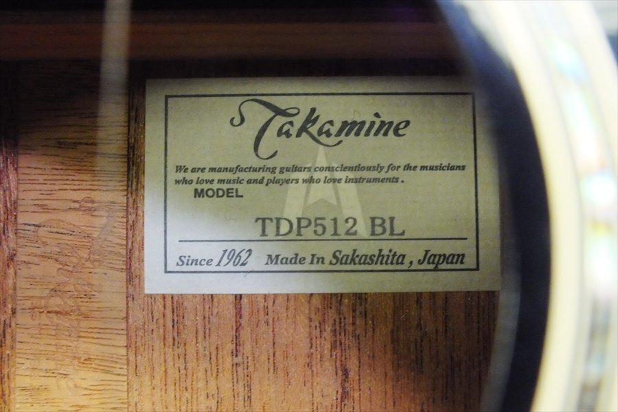 【08】Takamine TDP512BL エレアコ 中古 現状品 250908R7060_画像6