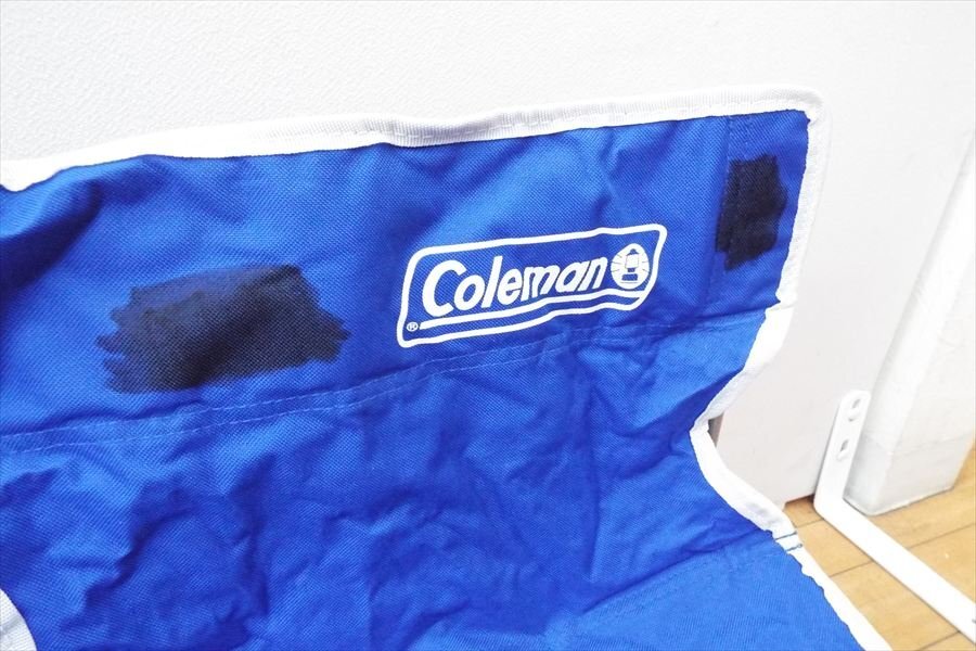 【07】Coleman コールマン Compact ChairII BLUE 4脚セット 椅子 中古 現状品 250902S8182_画像4