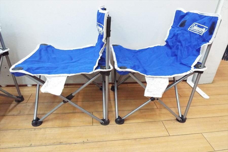 【07】Coleman コールマン Compact ChairII BLUE 4脚セット 椅子 中古 現状品 250902S8182_画像5