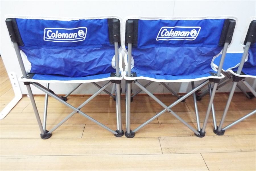 【07】Coleman コールマン Compact ChairII BLUE 4脚セット 椅子 中古 現状品 250902S8182_画像8