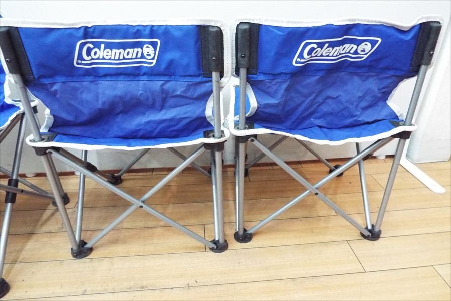 【07】Coleman コールマン Compact ChairII BLUE 4脚セット 椅子 中古 現状品 250902S8182_画像6