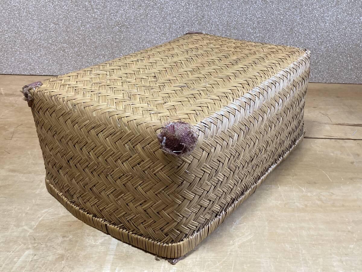 【アンティーク/長期保管品】■柳こおり/柳行李■W570mm×D380mm×H230mm■_画像1