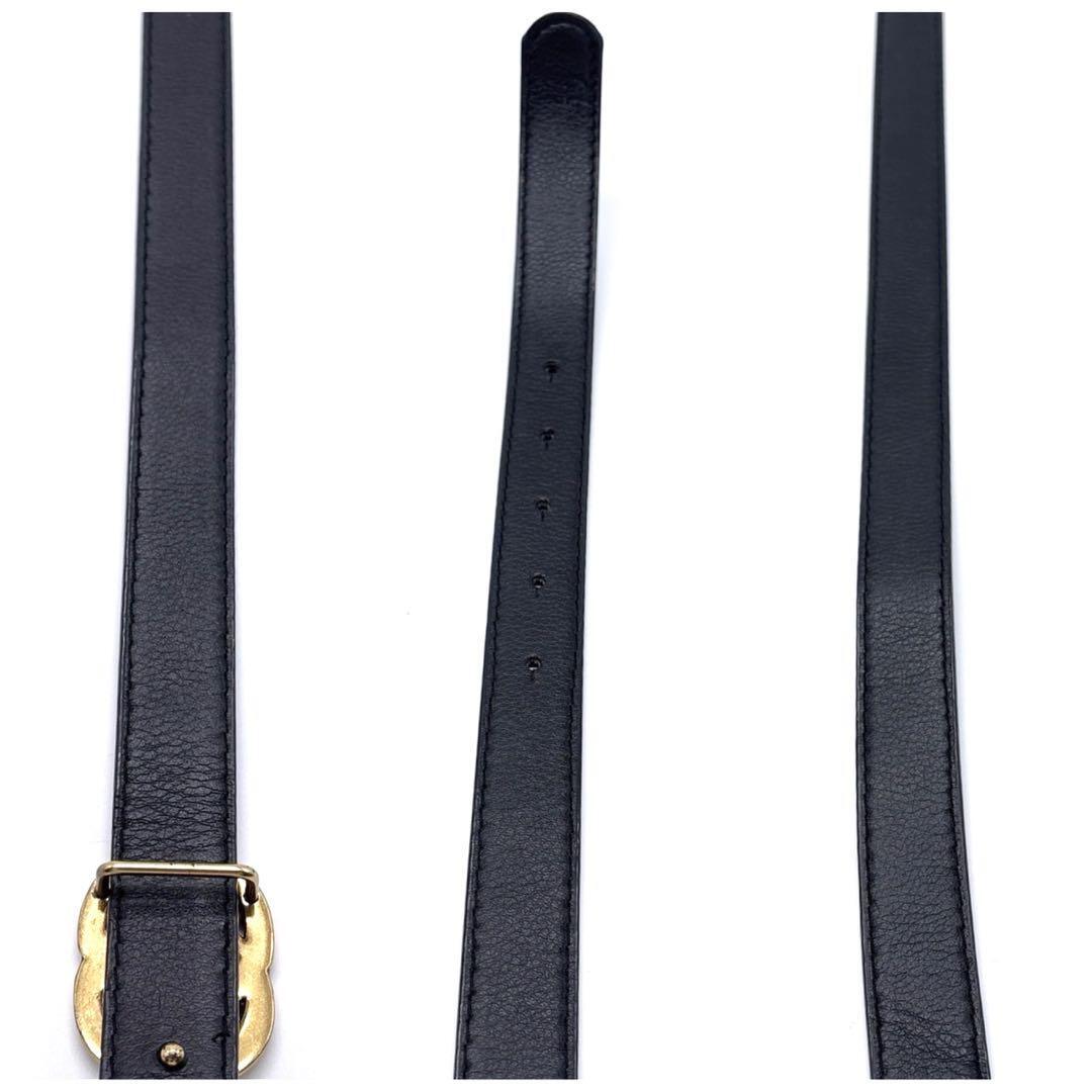 美品　GUCCI　グッチ　GG　マーモント　ベルト　レザー　ブラック　レディース　レザー　ゴールド金具　GG 95サイズ　レディース_画像6