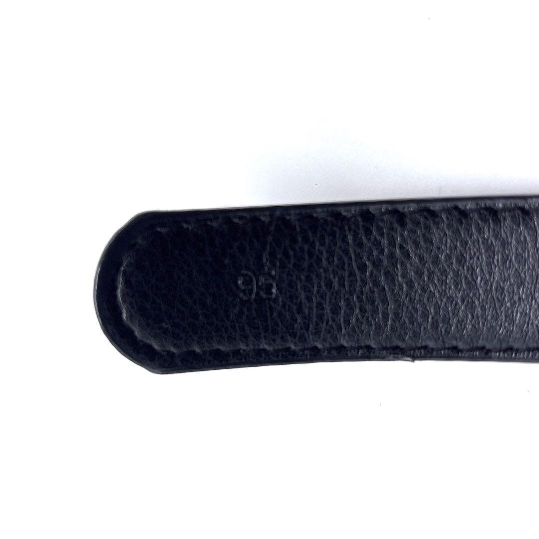 美品　GUCCI　グッチ　GG　マーモント　ベルト　レザー　ブラック　レディース　レザー　ゴールド金具　GG 95サイズ　レディース_画像7