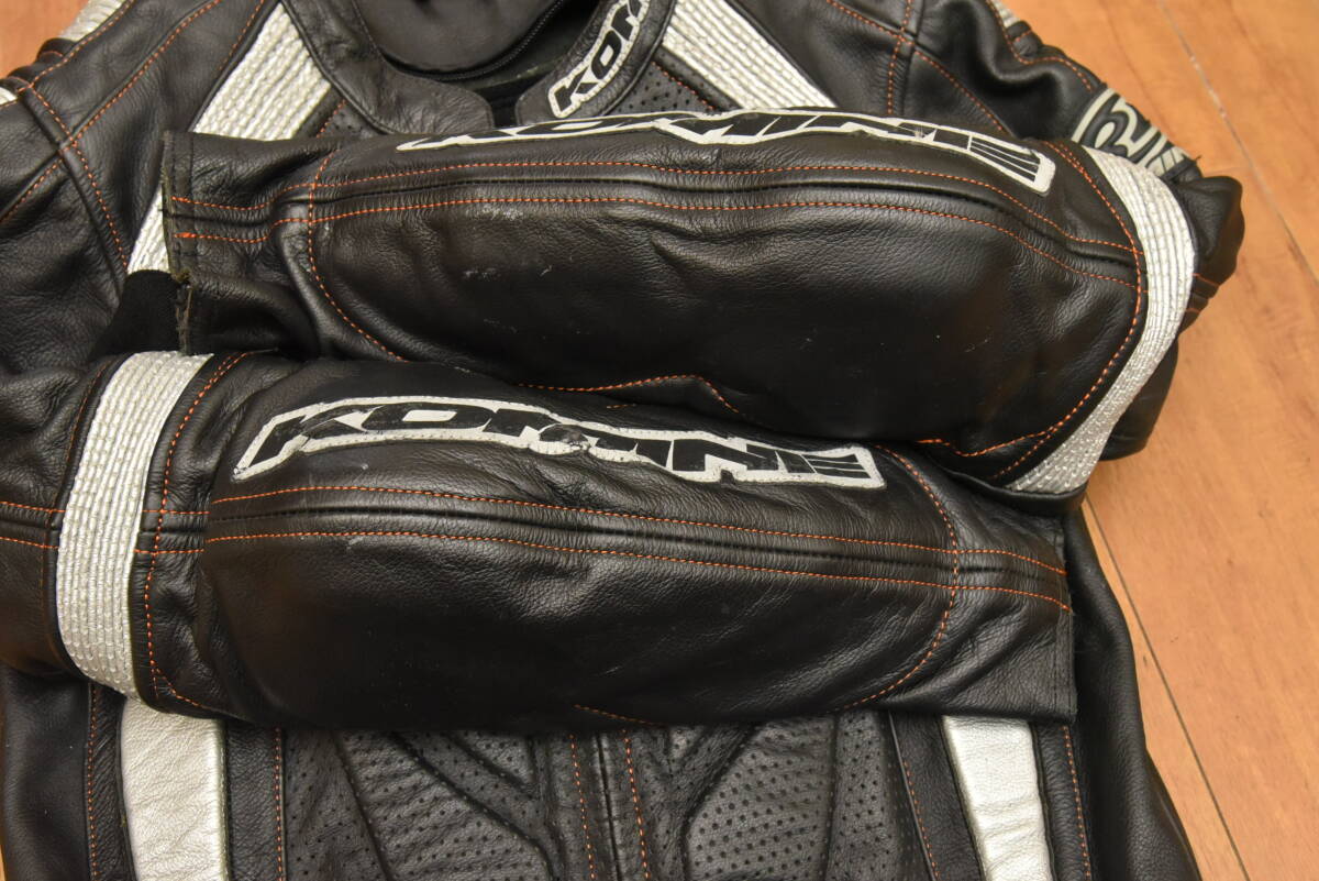 KOMINE コミネ パンチングレザー レーシングスーツ サイズL相当 MFJ公認 コブ付き （ワンピース 牛革 の画像3