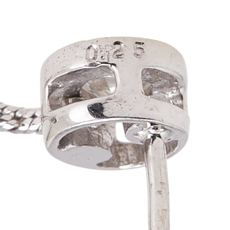 K18WG ホワイトゴールド ダイヤ0.50ct スイング スタッド ピアス レディース 中古_画像5
