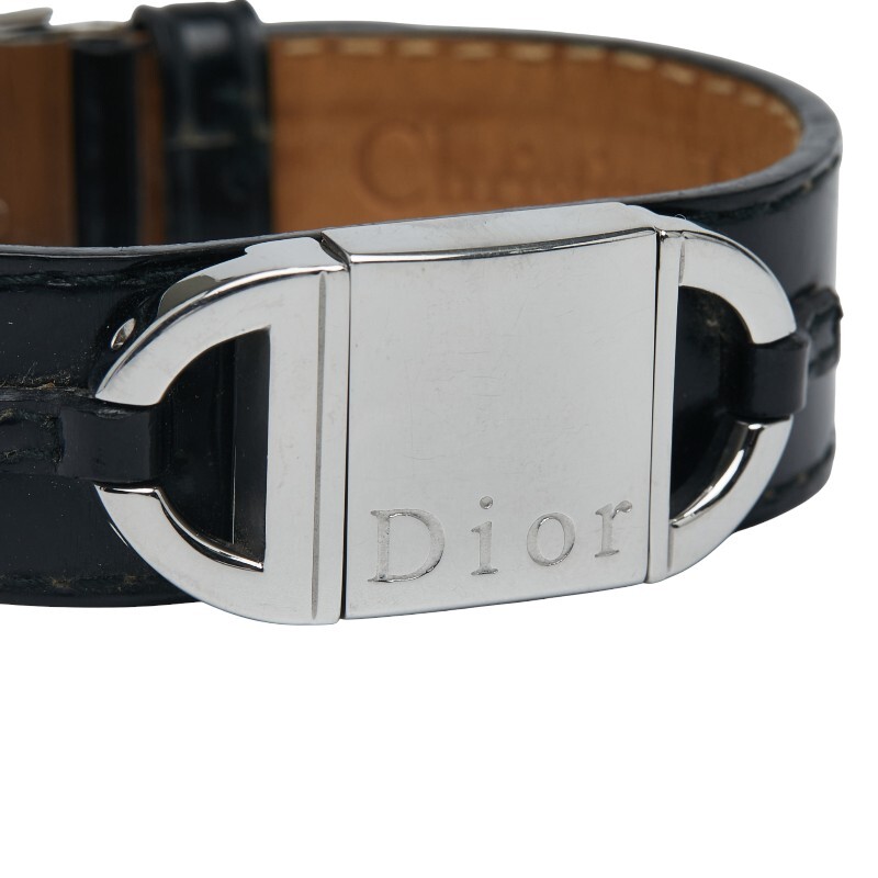  Dior хлеб Dio la наручные часы кварц белый циферблат нержавеющая сталь кожа женский Dior [ б/у ]