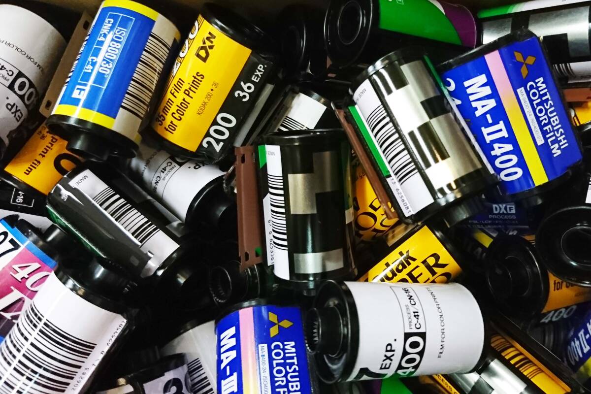 パトローネ 260～300個 使用済みフィルム ベロあり ネガフィルム カラーフィルム パトローネ混合 使用済み 現像済み フィルムの殻_画像3