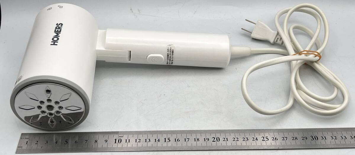 i3741HI HOMERS 衣類スチーマー LM-1608 アイロン スチームアイロン 折りたたみ型 小型 脱臭 除菌 取扱説明書/箱付 動作未確認_画像2