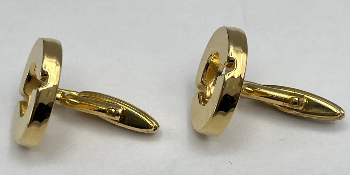 i3442HI NINA RICCI ニナリッチ カフス ゴールドカラー カフスリンクス アクセサリー メンズ ファッション ケース付_画像4