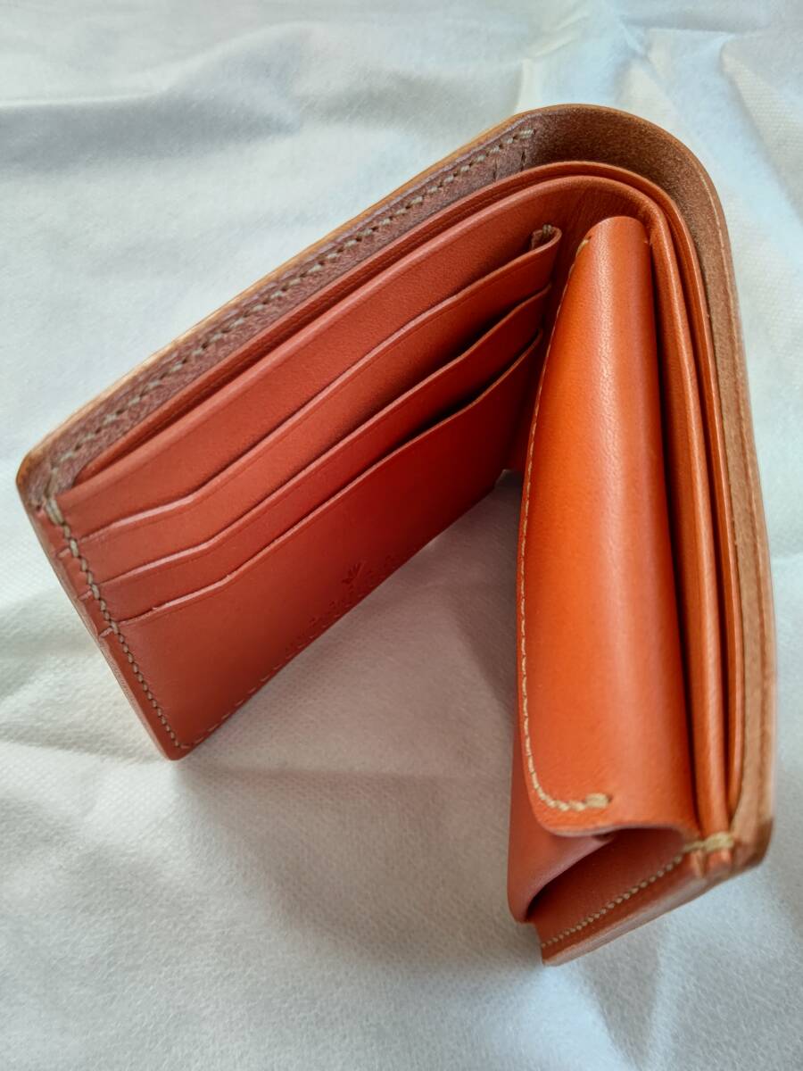 MOTO　モト　ヌメクロコ×ベルギーヌメ　ショートウォレット　ナチュラル_画像10