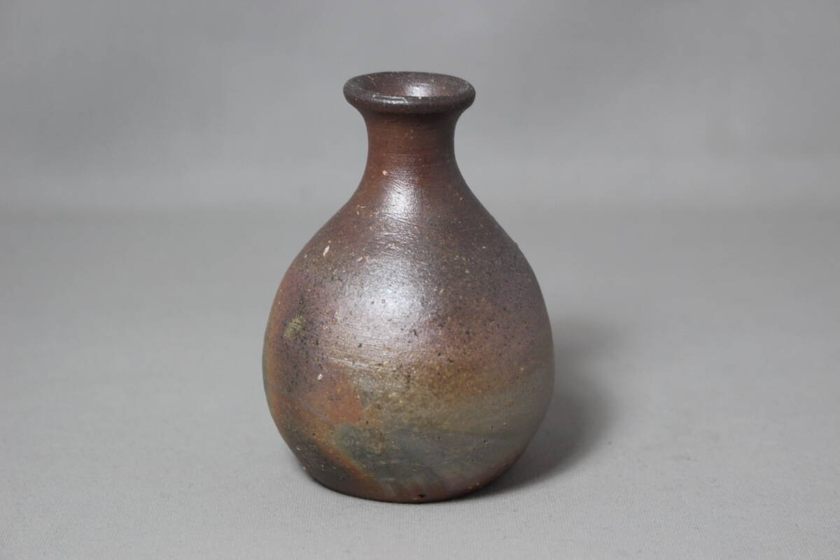. обжиг в печи Bizen . подлинный один . произведение Mini бутылочка для сакэ ваза ваза для цветов Mini цветок входить .... луговые и горные травы новый товар mini