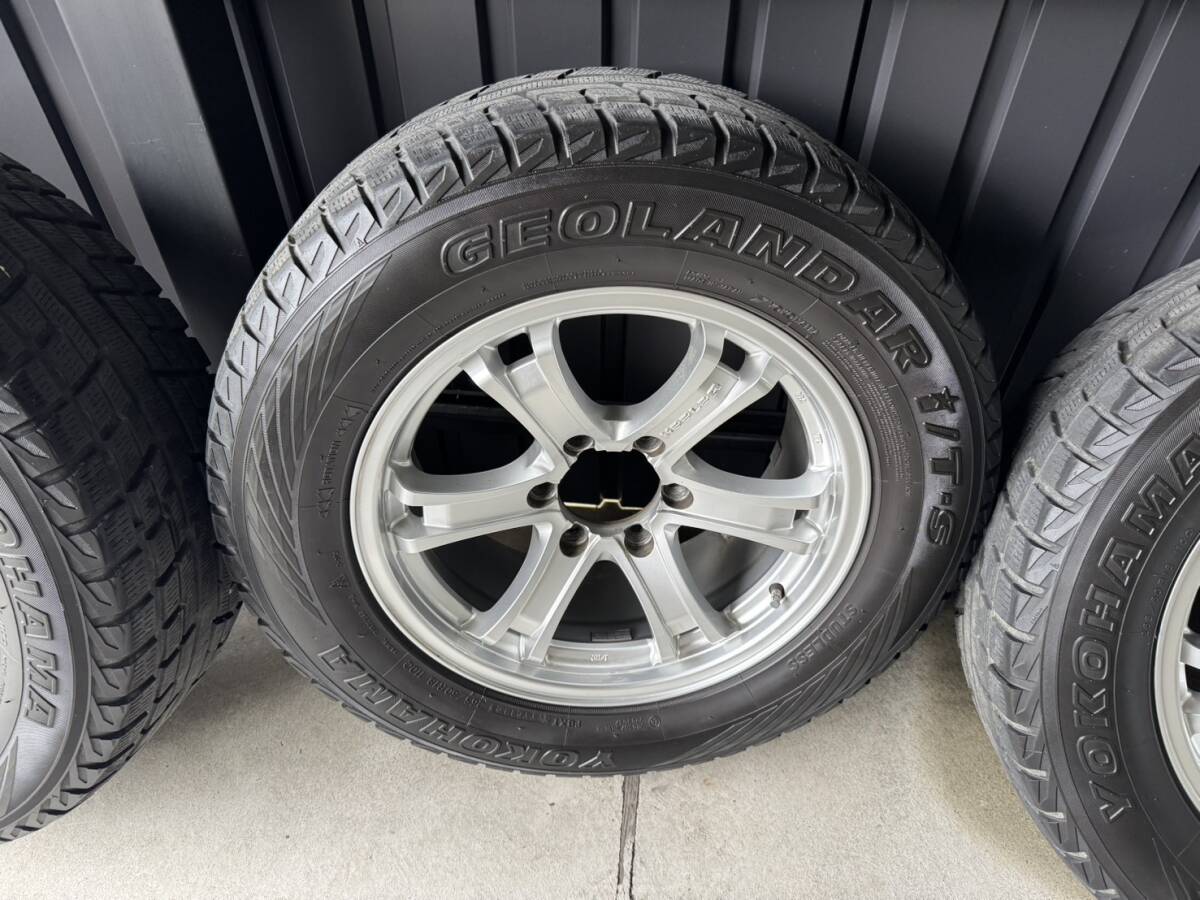 150プラド　スタッドレスタイヤホイールセット　YOKOHAMA　GEOLANDAR　265/60R18　2000年3月製造　残り溝7㎜程度_画像2