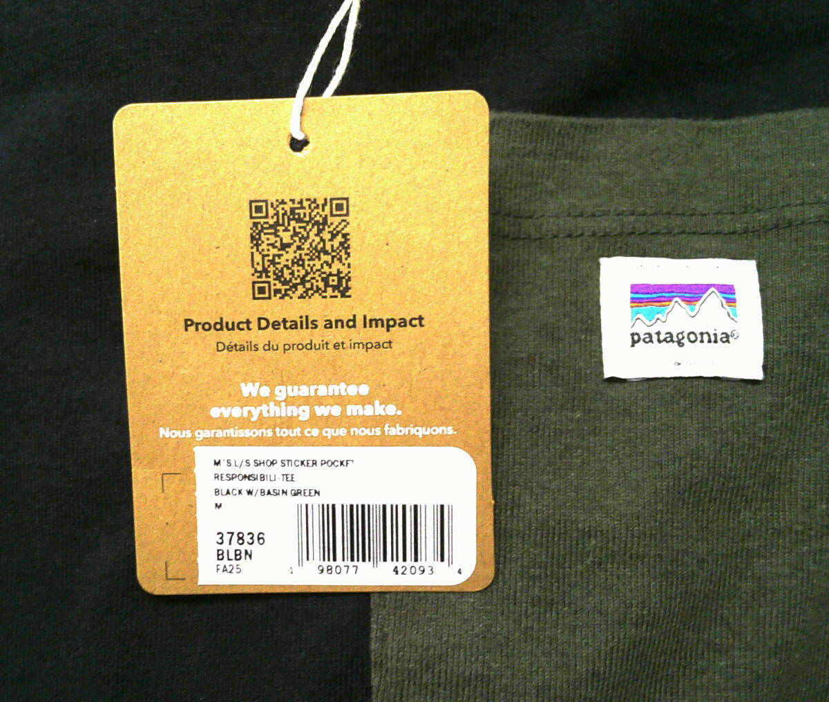 パタゴニア メンズ・ロングスリーブ・ショップ・ステッカー・ポケット・レスポンシビリティー BLBN(M)_画像4