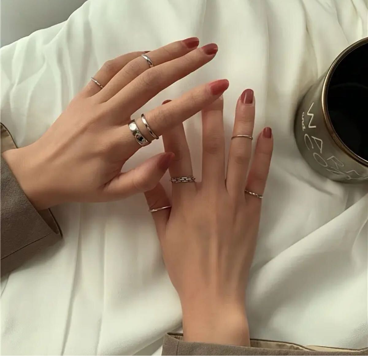 シルバーリング 7点セット 指輪 リング アクセサリー シルバー_画像1