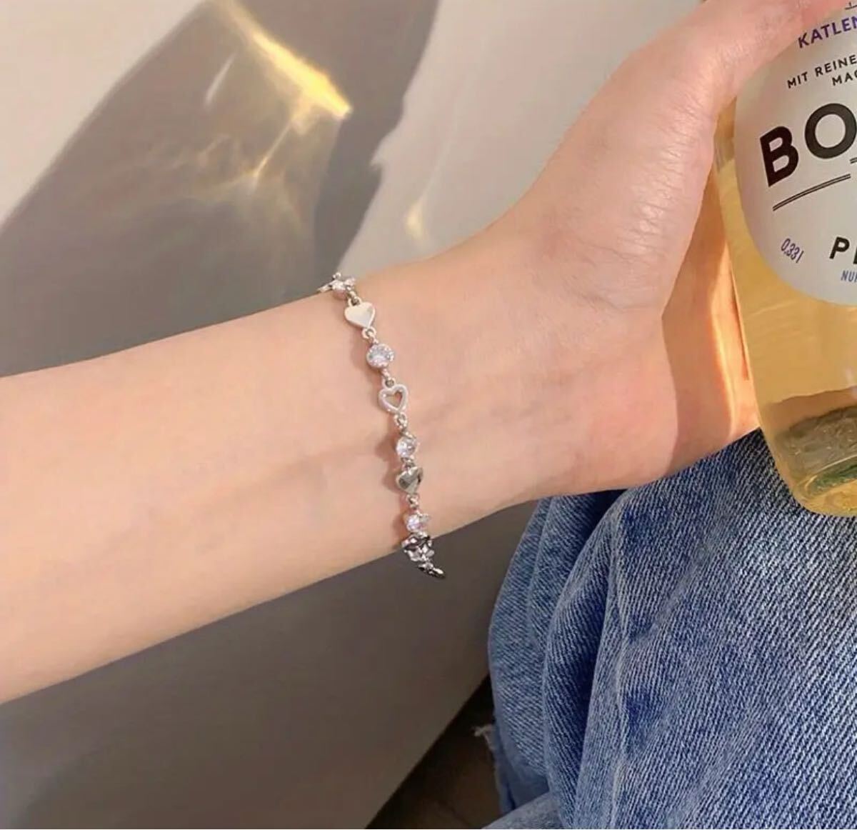 シルバー ブレスレット シンプル アクセサリー_画像3